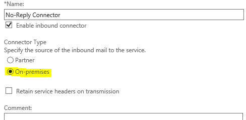 New Connector Screenshot